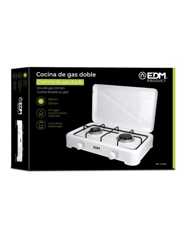 Cocina de gas esmaltada 2 fuegos