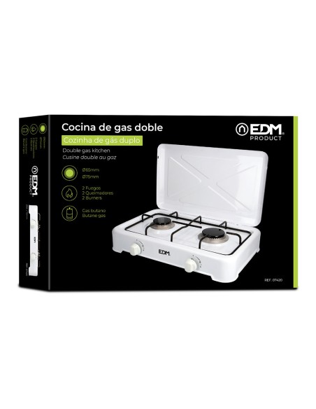 Cocina de gas esmaltada 2 fuegos