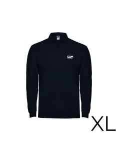 *merchandising* polo negro manga larga talla-xl 65% poliéster 35%algodon edm