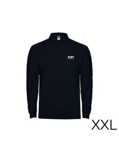 *merchandising* polo negro manga larga talla-xxl 65% poliéster 35% algodon edm