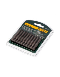 Pack 10 puntas bit ph2 x 50mm 1/4" acero bph250 mota