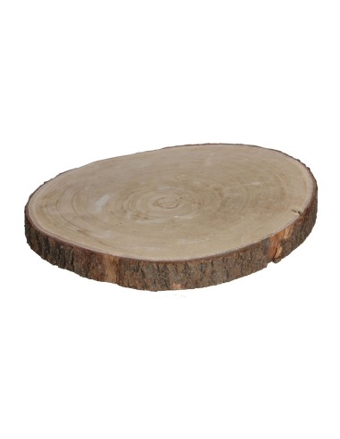 Base decorativa tronco de madera ø34 x 4 cm