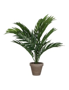 Palmera amarilla o areca pvc con maceta gris 46x46x42cm