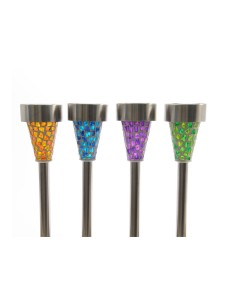 Estaca solar mosaico exterior 39cm colores / modelos surtidos