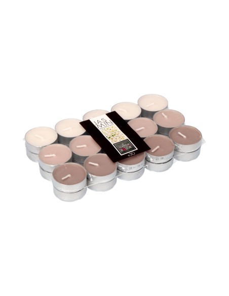 Pack 30 unid. velas con aroma de jazmin 3,7cm