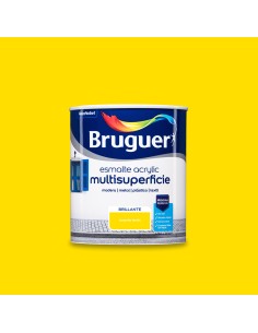 Esmalte acrilico multisuperficie amarillo limon brillante 0,750l 5057541 bruguer
