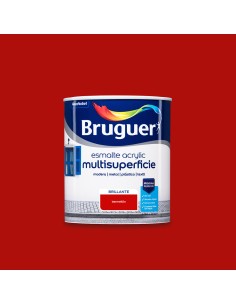 Esmalte acrilico multisuperficie bermellon brillante 0,750l bruguer