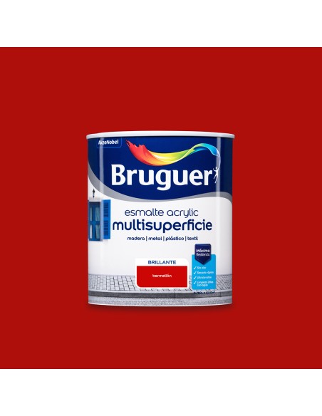 Esmalte acrilico multisuperficie bermellon brillante 0,750l bruguer