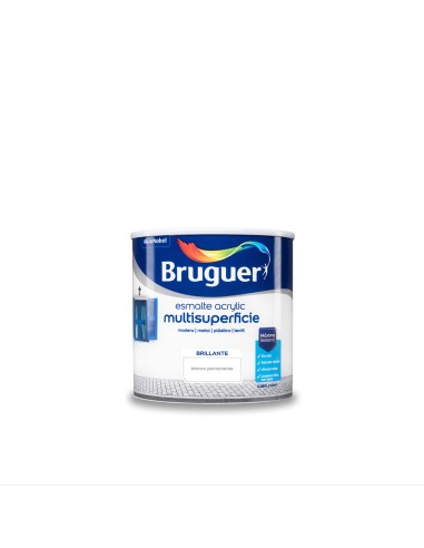 Esmalte acrilico multisuperficie blanco permanente brillante 0,250l 5160638 bruguer