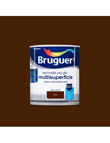 Esmalte acrilico multisuperficie pardo brillante 0,750l 5057538 bruguer