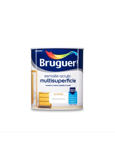 Esmalte acrilico multisuperficie blanco permanente satinado 0,750l 5057417 bruguer