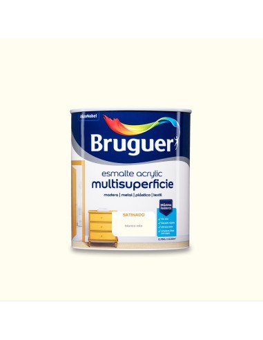 Esmalte acrilico multisuperficie blanco roto satinado 0,750l 5298130 bruguer
