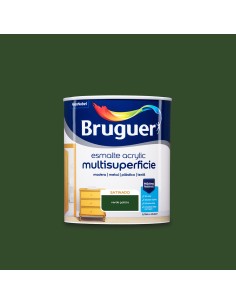 Esmalte acrilico multisuperficie verde galicia satinado 0,750l 5057506 bruguer