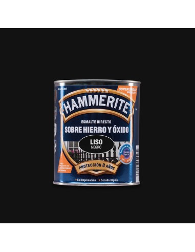 Hammerite esmalte metalico negro liso brillante 0.750l 5093791