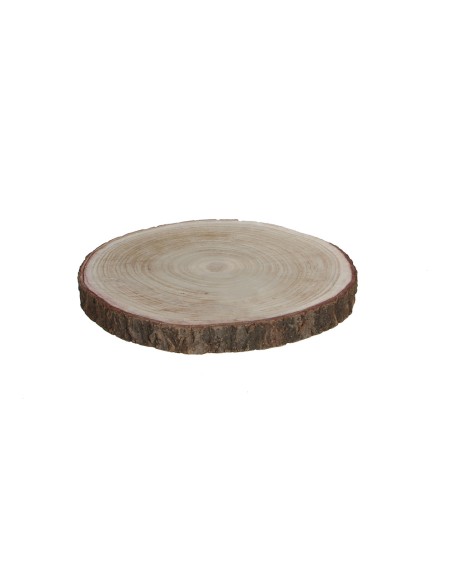 Base decorativa tronco de madera ø30 x 3 cm