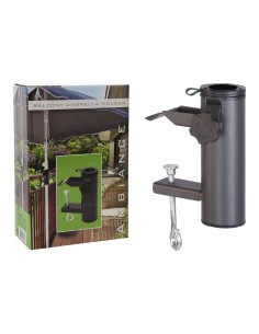 Soporte para sombrilla balcón, antracita, largo de 15.5 cm x ø 5.4 cm