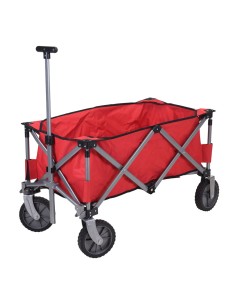 Carro de playa plegable 79x107x54cm color rojo