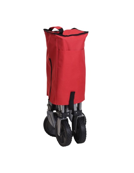 Carro de playa plegable 79x107x54cm color rojo