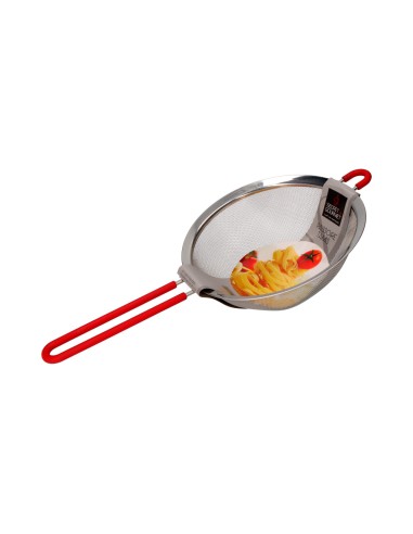 Colador inoxidable con mango de silicona 20 cm