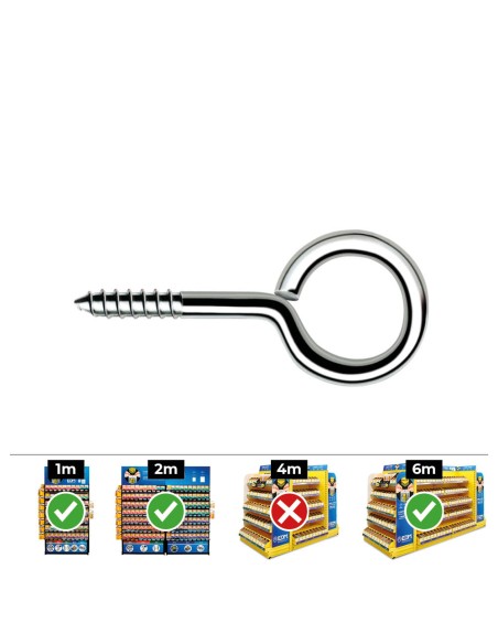 Caja 250 unid. hembrilla cerrada din/ref hc 3,0x50mm zincado celo