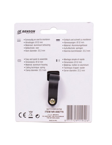 Timbre de aluminio para bicicleta 52mm colores...