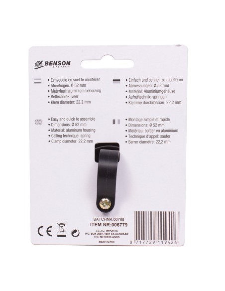 Timbre de aluminio para bicicleta 52mm colores surtidos