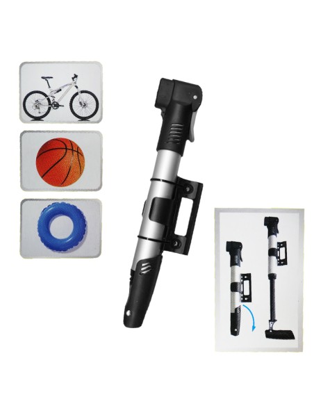 Bomba de aire con soporte para bicicleta