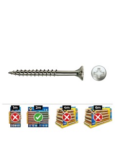 Caja 40 unid. tornillo madera avellanado pz r/parc ref vloxp ø5x100mm zincado