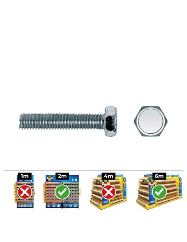 Caja 250 unid. tornillo metrica hexagonal din/ref 933 ø5x15mm zincado celo