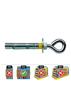 Anclaje dynabolt aro ø10 x60mm zincado (caja 10 unid)