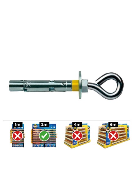 Anclaje dynabolt aro ø10 x60mm zincado (caja 10 unid)