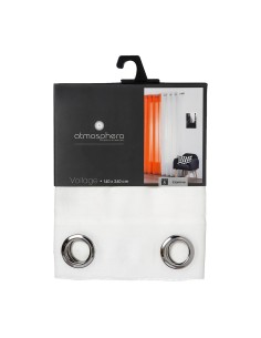 Visillo con ollaos color blanco roto 140x240cm 2