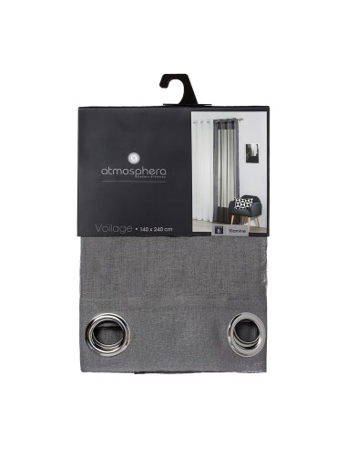 Visillo con ollaos color vison 140x240cm