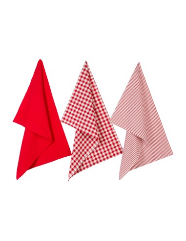 Pack 3 trapos de cocina algodón 45x70cm colores...