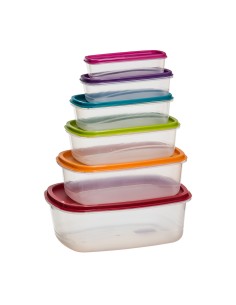 Set 6 fiambreras modelo colors