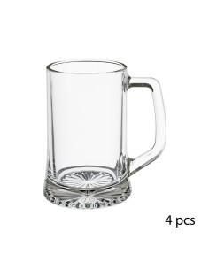 Pack 4 jarras de cerveza de cristal 32cl