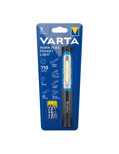 Linterna varta work flex pocket light 110lm