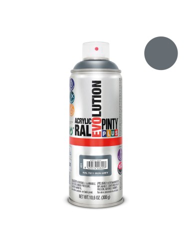 Pintura en spray pintyplus evolution 520 cc ral 7011 gris hierro
