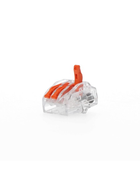 Conector empalme 3 tomas de 0,75a 2,5mm, 5 uds
