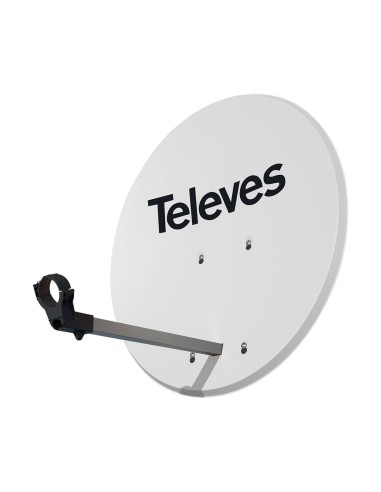 Antena parabolica ø63cm offset disco aluminio color blanco televes