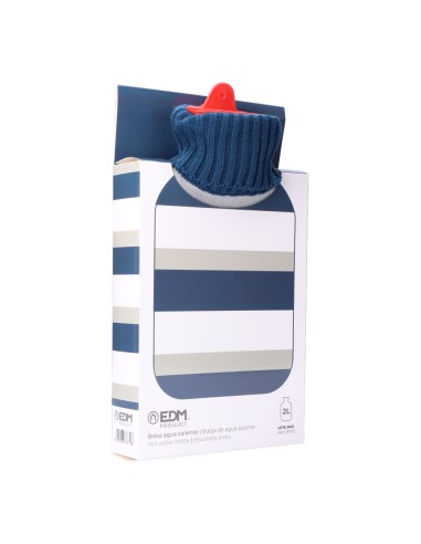 Bolsa de agua caliente. modelo rayas azules 2 l