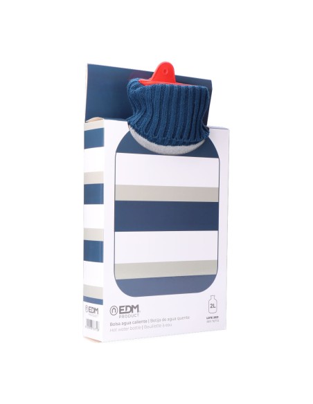 Bolsa de agua caliente. modelo rayas azules 2 l
