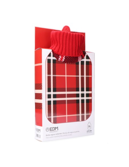 Bolsa de agua caliente. modelo clasico escoces rojo 2 l