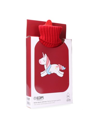 Bolsa de agua caliente. modelo roja unicornio 2 l
