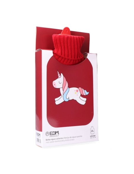 Bolsa de agua caliente. modelo roja unicornio 2 l