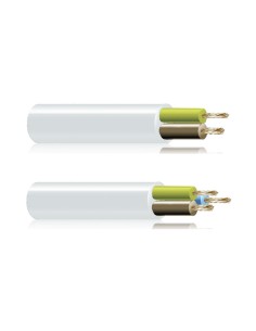 Manguera tubular h05vv-f 2 x 0,75 mm², blanca euro/m 2
