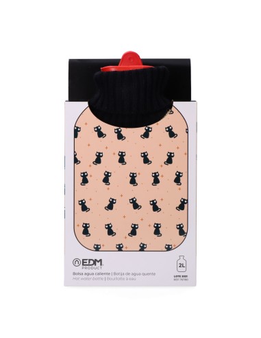 Bolsa de agua caliente. modelo gatos negros 2 l