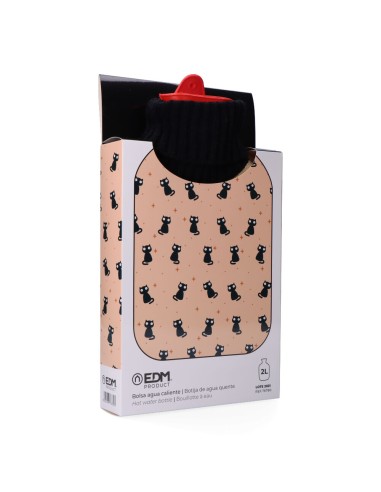 Bolsa de agua caliente. modelo gatos negros 2 l