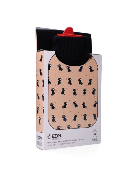 Bolsa de agua caliente. modelo gatos negros 2 l