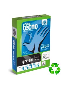 Pack con 500 hojas de papel multifunción reciclado dina4 80g para impresora